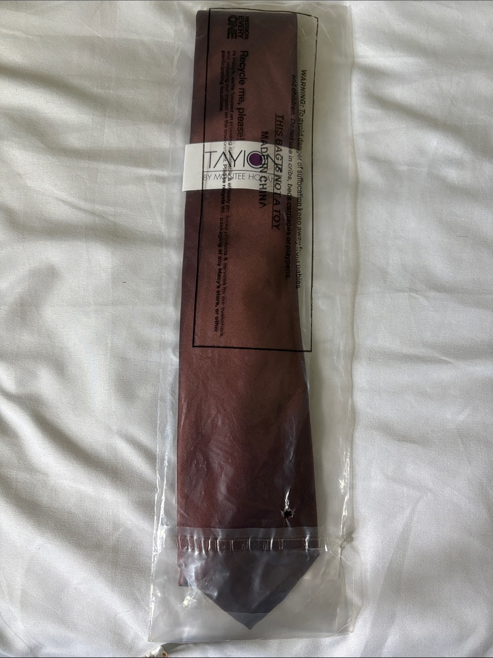 Tayion Men's Solid Brown Tie